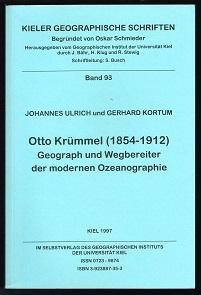 Image du vendeur pour Otto Krmmel (1854-1912): Geograph und Wegbereiter der modernen Ozeanographie. - mis en vente par Libresso Antiquariat, Jens Hagedorn