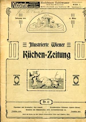 Illustrierte Wienet Küchen-Zeitung - Konvolut von 14 Heften (15 Hefte - Heft 14 doppelt). Umfaßt ...