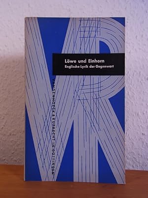 Bild des Verkufers fr Lwe und Einhorn. Englische Lyrik der Gegenwart zum Verkauf von Antiquariat Weber