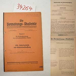 Imagen del vendedor de Arbeitseinsatz und Arbeitsbeschaffung, von Geh.Reg-Rat Dr. Syrup, Prsident der Reichsanstalt fr Arbeitsvermittlung und Arbeitslosenversicherung Berlin Dieses Buch wird von uns nur zur staatsbrgerlichen Aufklrung und zur Abwehr verfassungswidriger Bestrebungen angeboten (86 StGB) a la venta por Galerie fr gegenstndliche Kunst