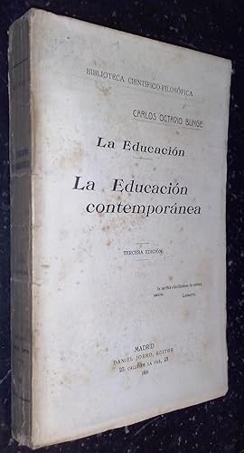 Imagen del vendedor de La educacin contempornea a la venta por Librera La Candela