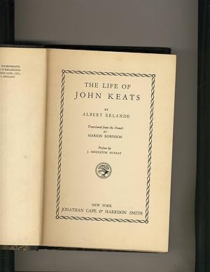 Imagen del vendedor de The Life of John Keats a la venta por Richard Lemay