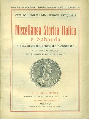 Miscellanea storica italica e sabauda