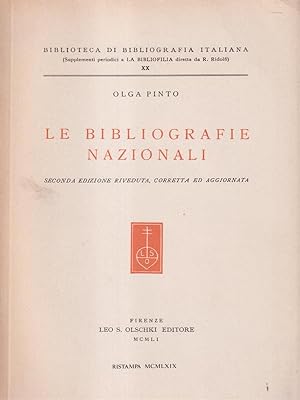 Bild des Verkufers fr Le bibliografie nazionali zum Verkauf von Librodifaccia