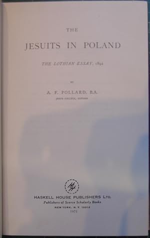 The Jesuits in Poland - The Lothian Essay, 1892