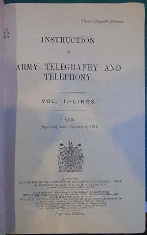 Instruction in Army Telegraphy and Telephony - Vol. II Lines