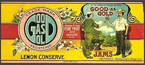 Good as Gold Jams - Lemon conserve, label