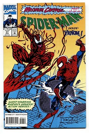 Immagine del venditore per SPIDER-MAN #37 MAXIMUM CARNAGE-MARVEL COMICS VENOM-NM- venduto da DTA Collectibles