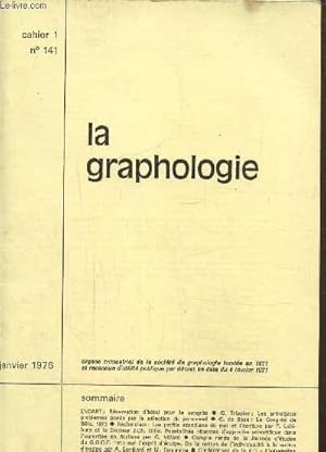 Image du vendeur pour La graphologie cahier 1 N 141- janvier 1976 mis en vente par Le-Livre