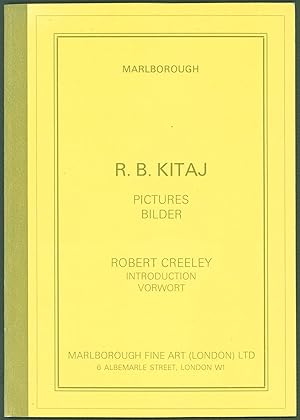 Seller image for R. B Kitaj: Pictures/Bilder for sale by Eureka Books