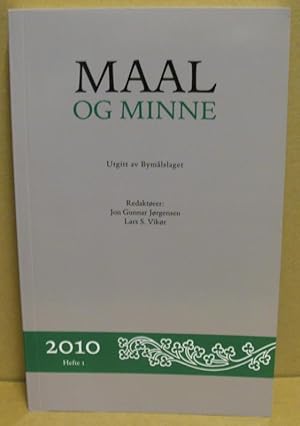 Seller image for Maal og Minne, Band/Nr. Hefte 1/2010 for sale by Nicoline Thieme