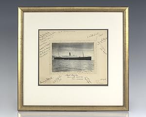 Ernest Rutherford Signed SS Euripides Photograph.