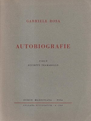 Bild des Verkufers fr Gabriele Rosa Autobiografie zum Verkauf von Librodifaccia