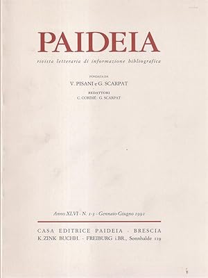 Paideia. Rivista letteraria di informazione bibliografica Gen.-Giu. 1991