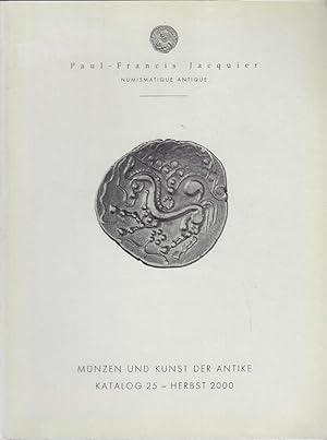 Image du vendeur pour Mnzen und Kunst der Antike. Katalog 25, Herbst 2000 mis en vente par Librairie Archaion