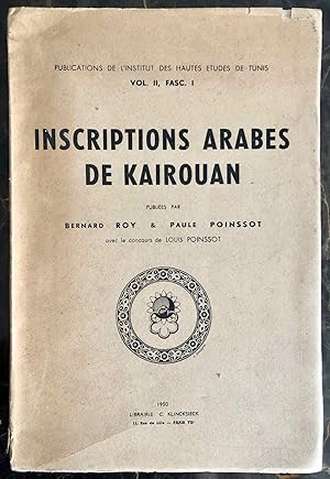 Image du vendeur pour Inscriptions arabes de Kairouan. Vol. I. mis en vente par Meretseger Books