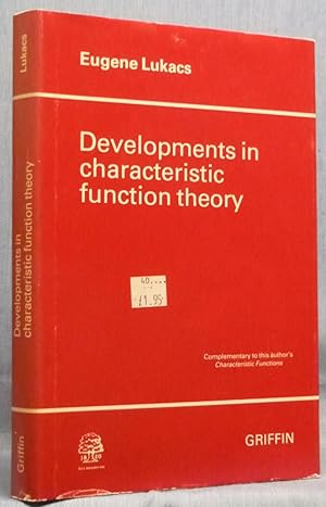 Image du vendeur pour Developments In Characteristic Function Theory mis en vente par Dennis McCarty Bookseller