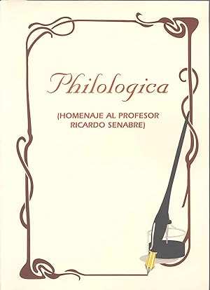 Image du vendeur pour Philologica. homenaje al profesor ricardo senabre mis en vente par Imosver