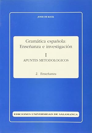 Bild des Verkufers fr Gramatica espaola:enseanza e investigacion 1 zum Verkauf von Imosver
