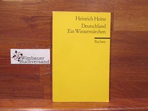 Bild des Verkufers fr Deutschland, ein Wintermrchen. Nach d. Erstdr. hrsg. von Werner Bellmann / Reclams Universal-Bibliothek ; Nr. 2253 zum Verkauf von Antiquariat im Kaiserviertel | Wimbauer Buchversand