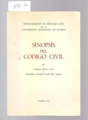 Immagine del venditore per SINOPSIS DEL CODIGO CIVIL venduto da Libreria 7 Soles