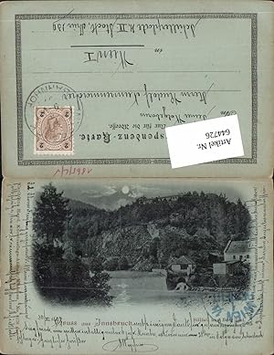 Image du vendeur pour 644726,Mond Lithographie Litho Gru aus Innsbruck Sillfall Berg Isel pub Carl Otto Hayd mis en vente par Versandhandel Lehenbauer