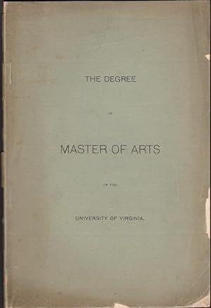 Seller image for Reply of the Rector and Visitors of the University of VA. to the Remonstrance on Recent Changes in the Requirements for the Degree of Master of Arts for sale by Americana Books, ABAA