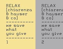 Bild des Verkufers fr Relax (Chiarenza & Hauser & Co): We save what you give (German/English) zum Verkauf von Antiquariat UEBUE