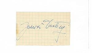 Jaroslav's Drobny's Original Autograph mounted on card