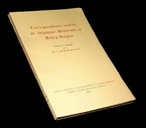 Seller image for Correspondance indite de Stphane Mallarm et Henry Roujon. for sale by Babel Librairie