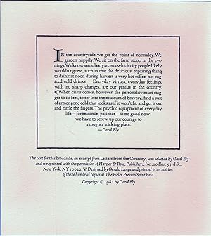 Immagine del venditore per Letters From the Country venduto da Fireproof Books
