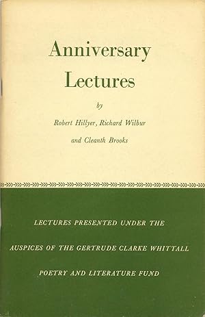 Seller image for Anniversary Lectures for sale by Fireproof Books