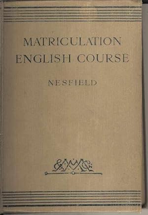 Bild des Verkufers fr Matriculation English Course zum Verkauf von Joy Norfolk, Deez Books