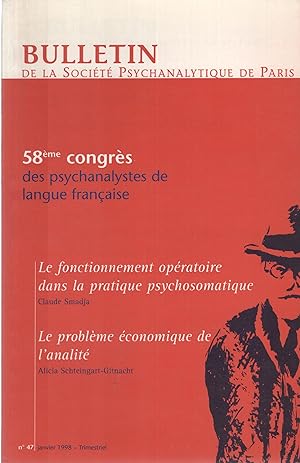 Seller image for Bulletin de la Socit Psychanalytique de Paris. - N 52 - Fvrier/Mars 1999 - Procration mdicalement assiste. - Hystrie de conversion. for sale by PRISCA
