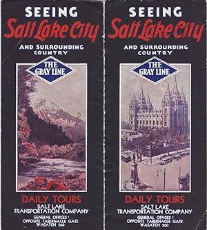 Seller image for Seeing Salt Lake City and Surrounding Country for sale by Tschanz Rare Books