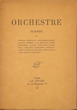 Seller image for Orchestre. Pomes. for sale by Harteveld Rare Books Ltd.