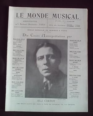 Le monde musicale - N°1 Janvier 1934
