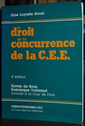 Seller image for LE DROIT DE LA CONCURRENCE DE LA C.E.E. for sale by Fbula Libros (Librera Jimnez-Bravo)