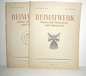 Imagen del vendedor de Heimatwerk Heft Nr. 2/3 und 4/1946 (Bltter fr Volkskunst und Handwerk XI. Jahrgang) a la venta por Antiquariat Zinnober