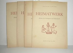 Imagen del vendedor de Heimatwerk Heft Nr. 1- 4/1956 komplett (Bltter fr Volkskunst und Handwerk XXI. Jahrgang) a la venta por Antiquariat Zinnober