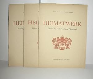 Imagen del vendedor de Heimatwerk Heft Nr. 1- 4/1949 komplett (Bltter fr Volkskunst und Handwerk XIV. Jahrgang) a la venta por Antiquariat Zinnober