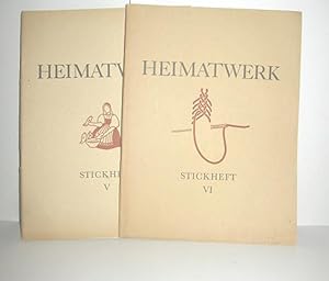 Imagen del vendedor de Heimatwerk Stickheft V und VI (Bltter fr Volkskunst und Handwerk VII. Jahrgang) a la venta por Antiquariat Zinnober