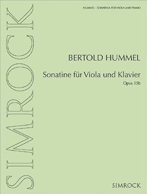 Bild des Verkufers fr Sonatine op.35bfür Viola und Klavier zum Verkauf von AHA-BUCH GmbH