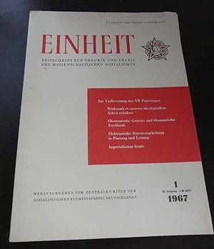 Einheit. Zeitschrift für Theorie und Praxis des wissenschaftlichen Sozialismus. 22. Jahrgang, Hef...