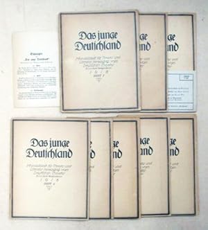 Bild des Verkufers fr Das junge Deutschland. Monatsschrift fr Theater und Literatur herausgeg[eben] vom Deutschen Theater. 1 Jg. 1918, Nr. 1 - 9. [9 Nr. in 8 Heften; 1 Beilage]. zum Verkauf von antiquariat peter petrej - Bibliopolium AG