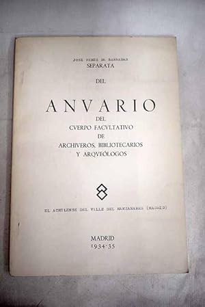 Imagen del vendedor de Separata del Anuario del Cuerpo Facultativo de Archiveros, Bibliotecarios y Arquelogos a la venta por Alcan Libros