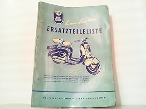 NSU Lambretta Ersatzteilliste Ausgabe Mai 1955.