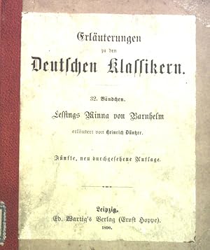 Imagen del vendedor de Erluterungen zu den Deutschen Klassikern. Lessings Minna von Barnhelm, Sechste Abtheilung, 32. Bndchen a la venta por books4less (Versandantiquariat Petra Gros GmbH & Co. KG)