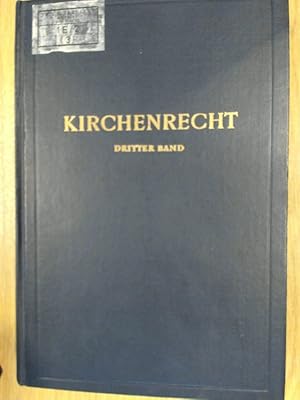 Bild des Verkufers fr Lehrbuch des Kirchenrechts auf Grund des Codex Iuris Canonici. Wissenschaftliche Handbibliothek. Eine Sammlung theologischer Lehrbcher. Iii. Band: Proze- und Strafrecht. zum Verkauf von avelibro OHG