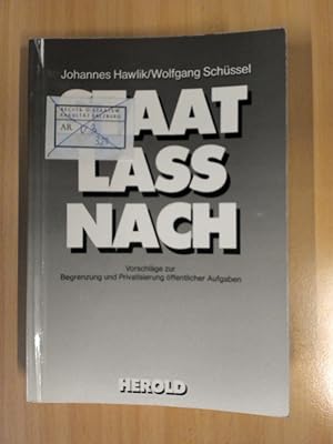 Seller image for Staat lass nach Vorschlag zur Begrenzung und Privatisierung ffentlicher Ausgaben for sale by avelibro OHG